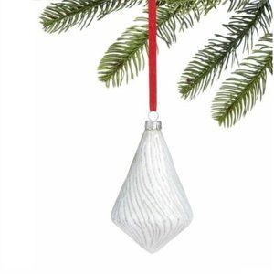 Holiday Lanebn Snowdaze White Crisp Glass Drop Ornament